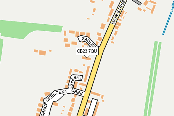 CB23 7QU map - OS OpenMap – Local (Ordnance Survey)