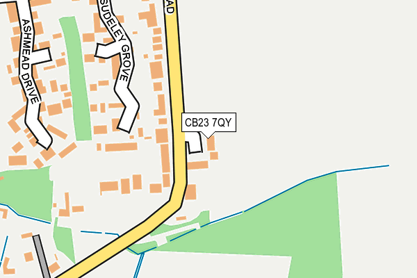 CB23 7QY map - OS OpenMap – Local (Ordnance Survey)