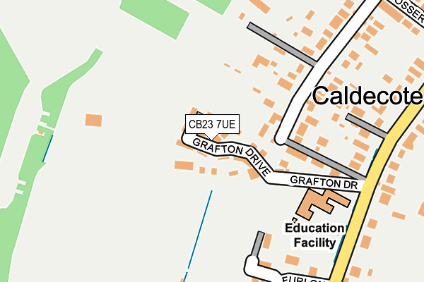 CB23 7UE map - OS OpenMap – Local (Ordnance Survey)