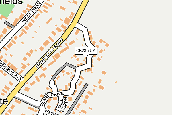 CB23 7UY map - OS OpenMap – Local (Ordnance Survey)
