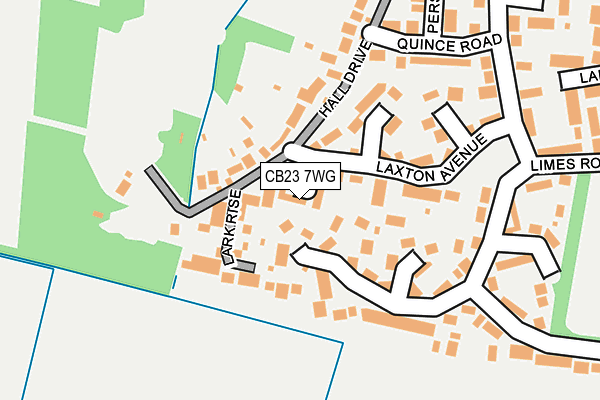 CB23 7WG map - OS OpenMap – Local (Ordnance Survey)