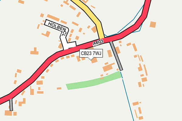 CB23 7WJ map - OS OpenMap – Local (Ordnance Survey)