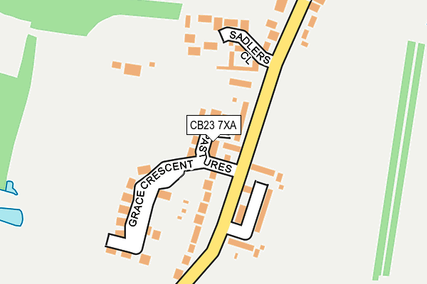 CB23 7XA map - OS OpenMap – Local (Ordnance Survey)