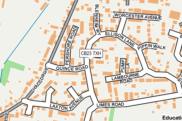 CB23 7XH map - OS OpenMap – Local (Ordnance Survey)