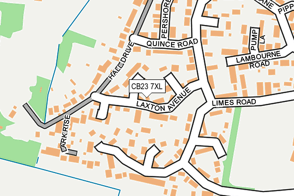 CB23 7XL map - OS OpenMap – Local (Ordnance Survey)