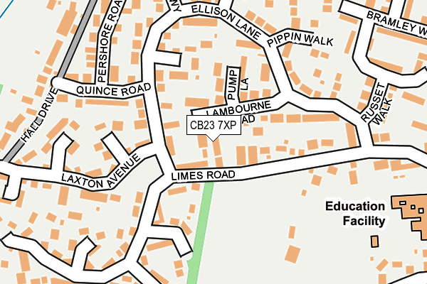 CB23 7XP map - OS OpenMap – Local (Ordnance Survey)