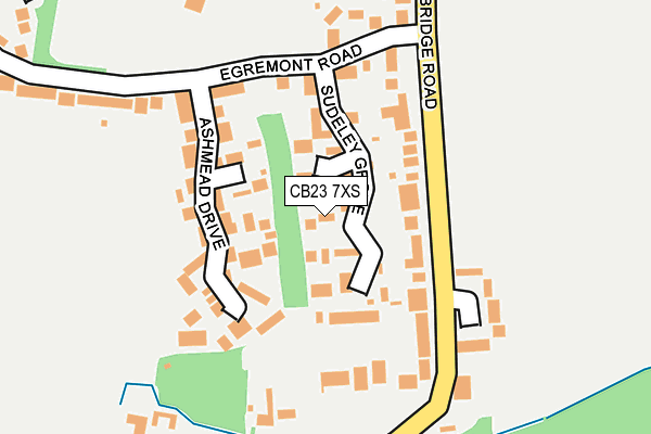 CB23 7XS map - OS OpenMap – Local (Ordnance Survey)