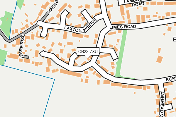 CB23 7XU map - OS OpenMap – Local (Ordnance Survey)