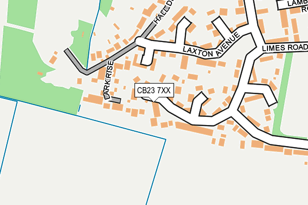 CB23 7XX map - OS OpenMap – Local (Ordnance Survey)
