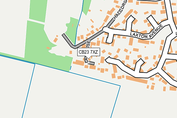 CB23 7XZ map - OS OpenMap – Local (Ordnance Survey)
