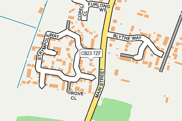 CB23 7ZF map - OS OpenMap – Local (Ordnance Survey)