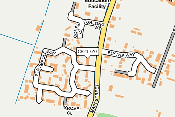 CB23 7ZG map - OS OpenMap – Local (Ordnance Survey)