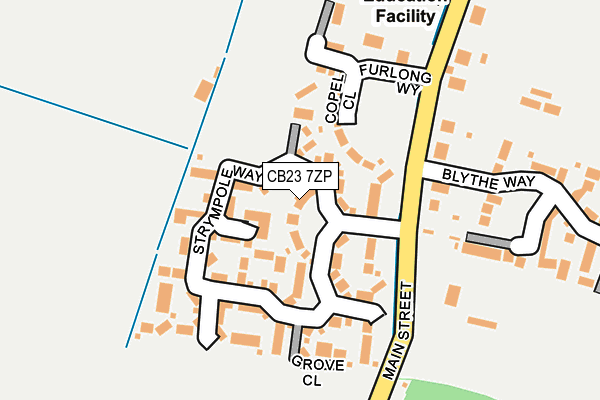 CB23 7ZP map - OS OpenMap – Local (Ordnance Survey)