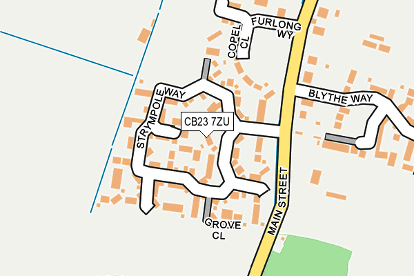 CB23 7ZU map - OS OpenMap – Local (Ordnance Survey)