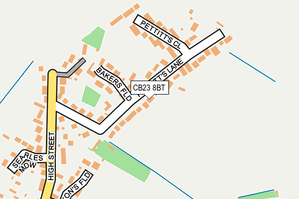 CB23 8BT map - OS OpenMap – Local (Ordnance Survey)