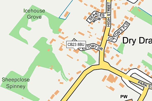 CB23 8BU map - OS OpenMap – Local (Ordnance Survey)