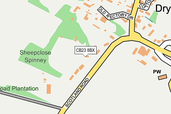 CB23 8BX map - OS OpenMap – Local (Ordnance Survey)