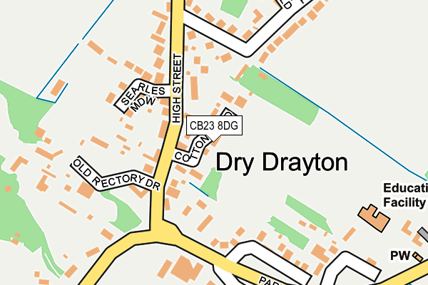 CB23 8DG map - OS OpenMap – Local (Ordnance Survey)