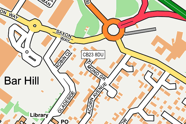 CB23 8DU map - OS OpenMap – Local (Ordnance Survey)
