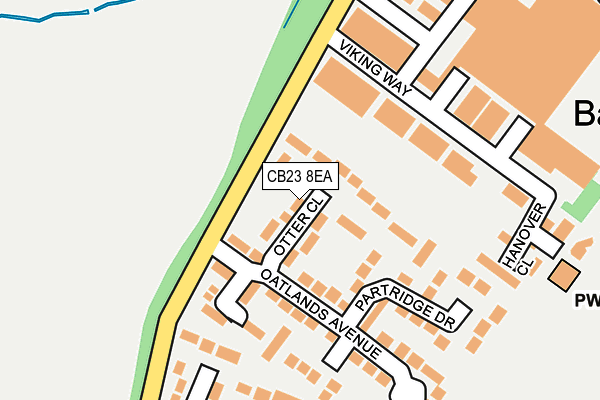 CB23 8EA map - OS OpenMap – Local (Ordnance Survey)