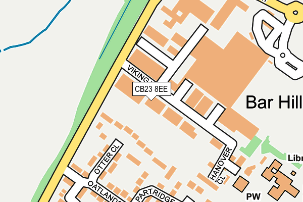 CB23 8EE map - OS OpenMap – Local (Ordnance Survey)