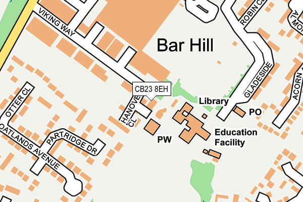 CB23 8EH map - OS OpenMap – Local (Ordnance Survey)
