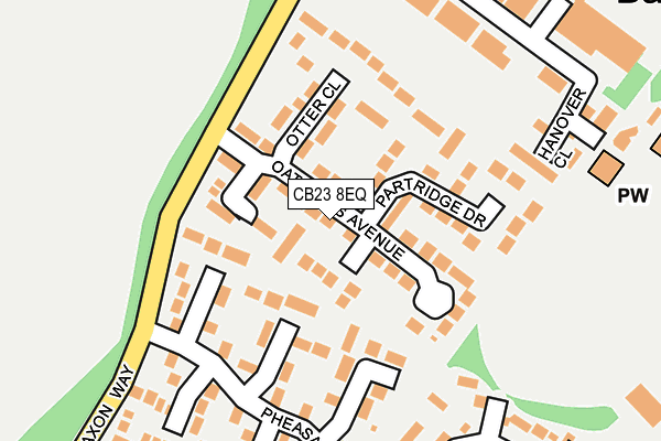 CB23 8EQ map - OS OpenMap – Local (Ordnance Survey)