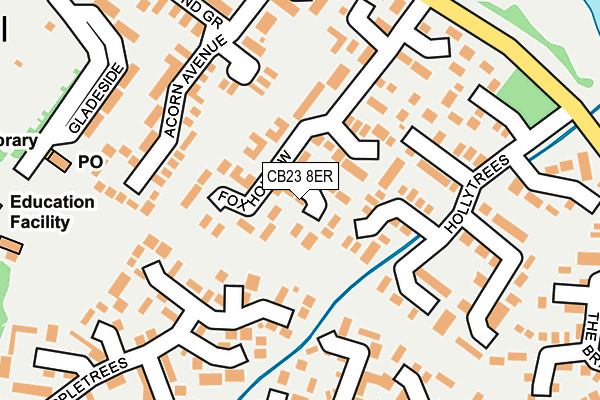 CB23 8ER map - OS OpenMap – Local (Ordnance Survey)
