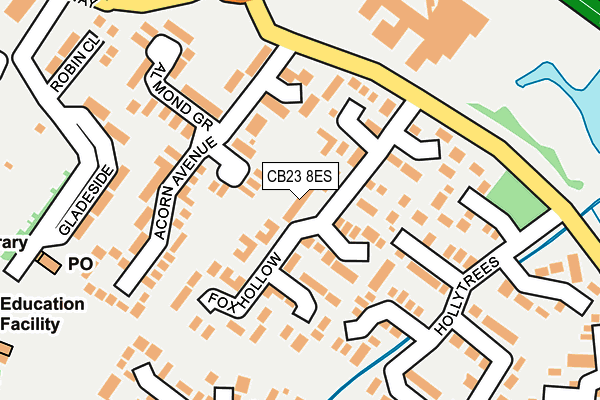CB23 8ES map - OS OpenMap – Local (Ordnance Survey)