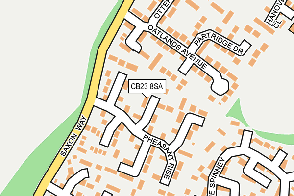 CB23 8SA map - OS OpenMap – Local (Ordnance Survey)