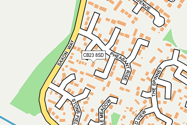 CB23 8SD map - OS OpenMap – Local (Ordnance Survey)