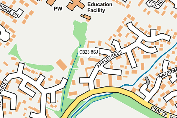 CB23 8SJ map - OS OpenMap – Local (Ordnance Survey)