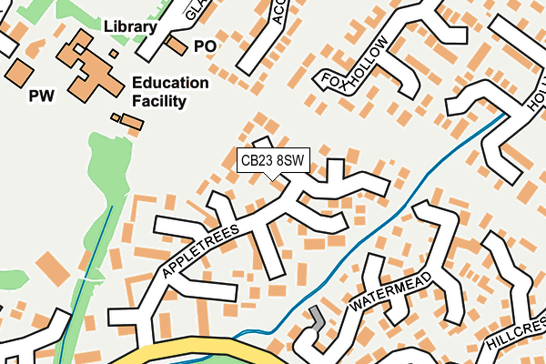 CB23 8SW map - OS OpenMap – Local (Ordnance Survey)