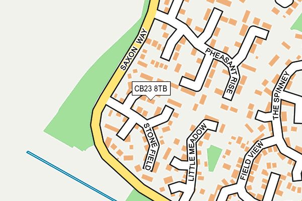 CB23 8TB map - OS OpenMap – Local (Ordnance Survey)