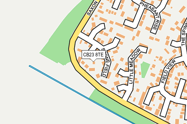 CB23 8TE map - OS OpenMap – Local (Ordnance Survey)