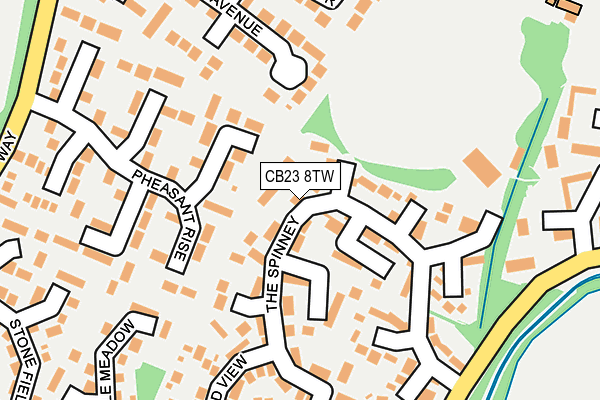CB23 8TW map - OS OpenMap – Local (Ordnance Survey)