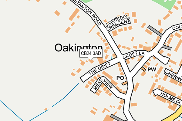 CB24 3AD map - OS OpenMap – Local (Ordnance Survey)