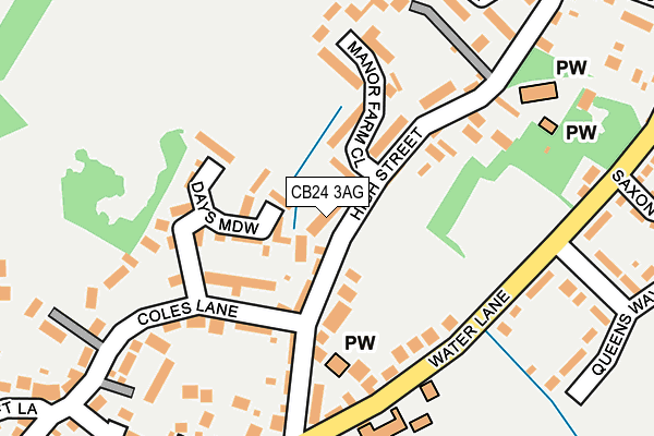 CB24 3AG map - OS OpenMap – Local (Ordnance Survey)