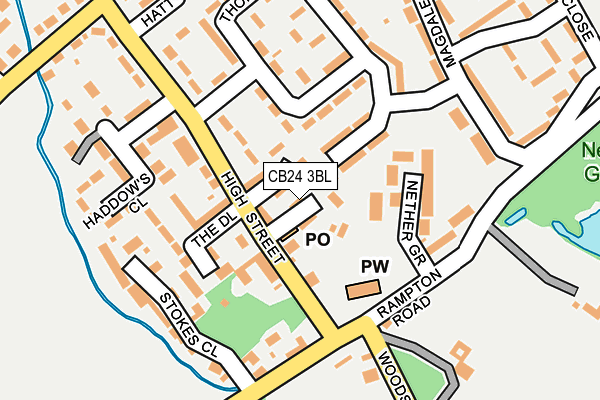 CB24 3BL map - OS OpenMap – Local (Ordnance Survey)