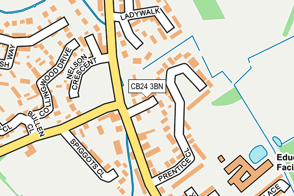 CB24 3BN map - OS OpenMap – Local (Ordnance Survey)