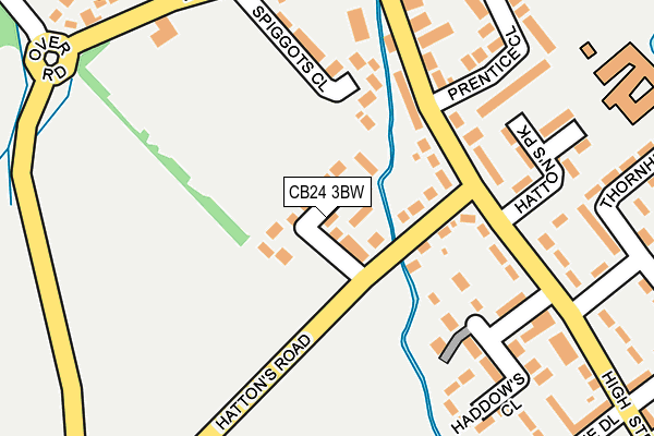 CB24 3BW map - OS OpenMap – Local (Ordnance Survey)