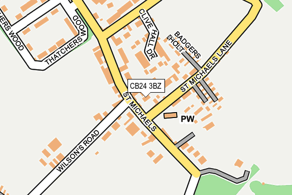 CB24 3BZ map - OS OpenMap – Local (Ordnance Survey)