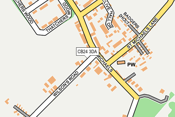 CB24 3DA map - OS OpenMap – Local (Ordnance Survey)