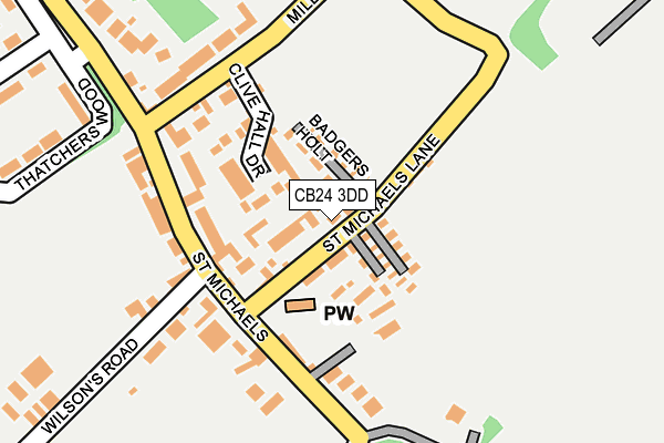 CB24 3DD map - OS OpenMap – Local (Ordnance Survey)