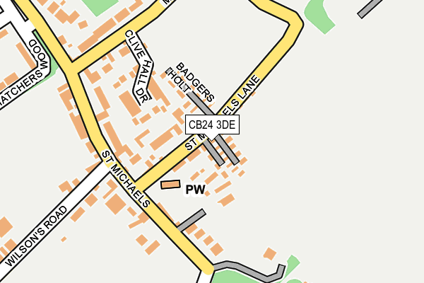CB24 3DE map - OS OpenMap – Local (Ordnance Survey)