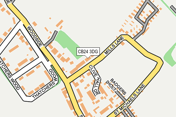 CB24 3DG map - OS OpenMap – Local (Ordnance Survey)