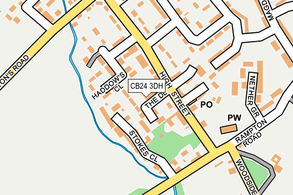 CB24 3DH map - OS OpenMap – Local (Ordnance Survey)