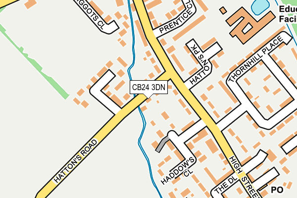 CB24 3DN map - OS OpenMap – Local (Ordnance Survey)