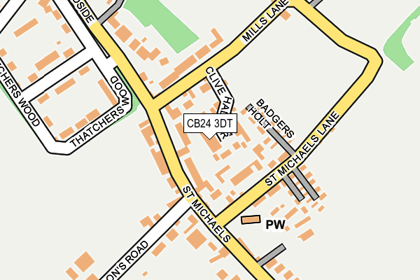 CB24 3DT map - OS OpenMap – Local (Ordnance Survey)