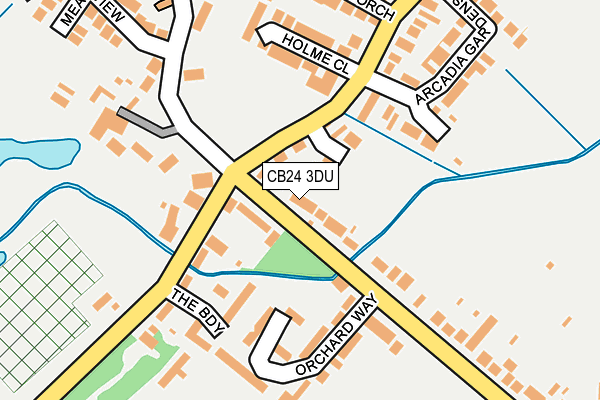 CB24 3DU map - OS OpenMap – Local (Ordnance Survey)